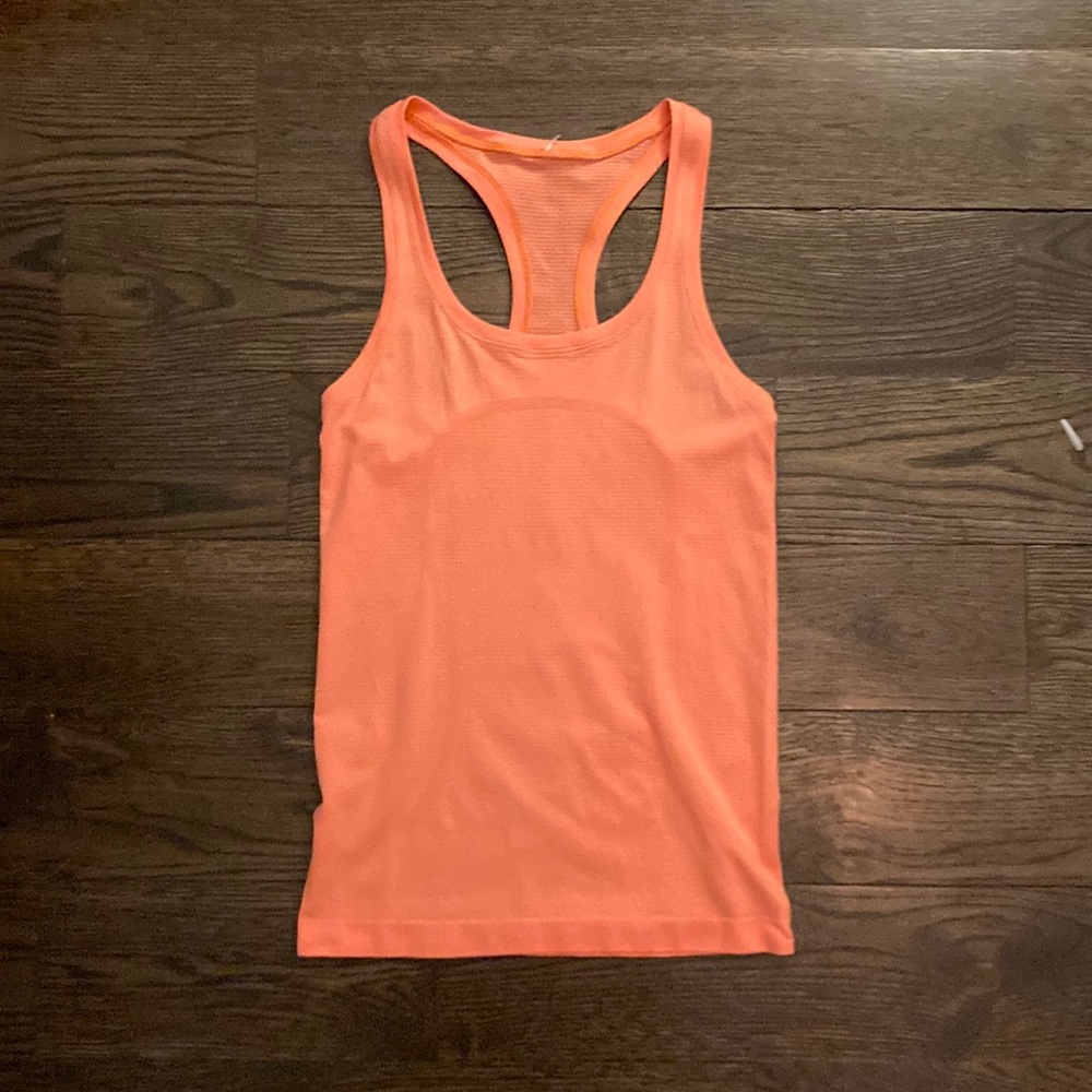 Lululemon orange soda swiftly tech tank top size 4